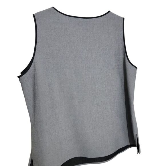 Doncaster Signature Women 16W Gray V-Neck Sleeveless Blouse Tank Top Shirt - Picture 3 of 8